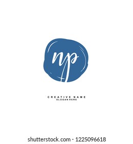 N P NP Initial logo template vector