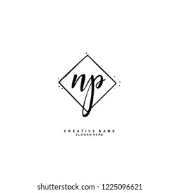 N P NP Initial logo template vector