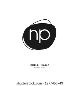 N P NP Initial logo letter with minimalist concept. Vector with scandinavian style logo.