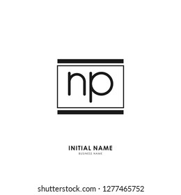 N P NP Initial logo letter with minimalist concept. Vector with scandinavian style logo.