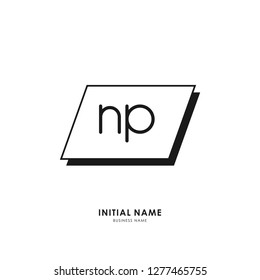 N P NP Initial logo letter with minimalist concept. Vector with scandinavian style logo.