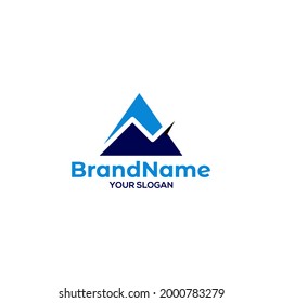 N Peak Logo Design Vector