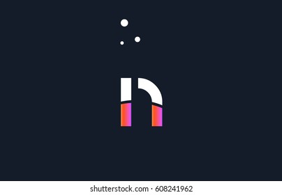 n pink modern creative purple alphabet white blue gradient company letter logo design vector icon template