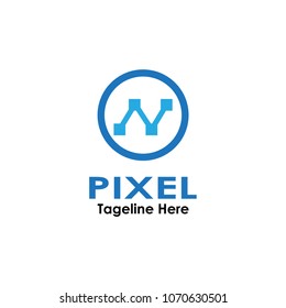 n pixel vector logo