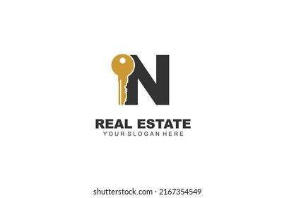 N PROPERTY logo design inspiration. Vector letter template design for brand.