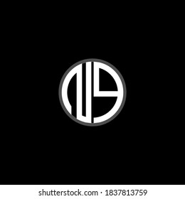 Diseño de plantilla de logotipo de letra N Q sobre fondo de color negro, monograma nq