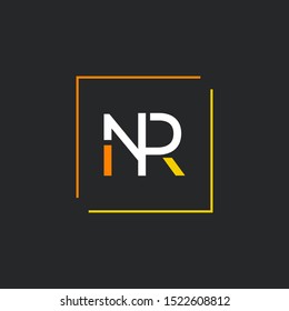 N R letters  joint logo design vector