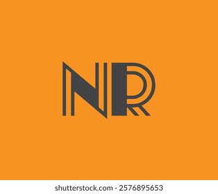 N and R logo design. NR abstract Letters Logo Monogram. This logo design is the process of creating a visual symbol that represents a brand, company, or individual.