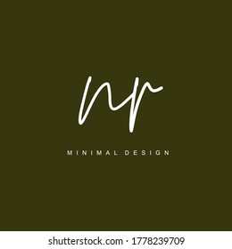 N R NR Initial handwriting or handwritten logo for identity. Logo with signature and hand drawn style.