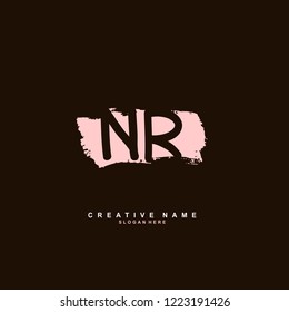 N R NR Initial logo template vector