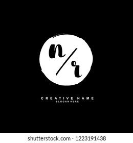 N R NR Initial logo template vector