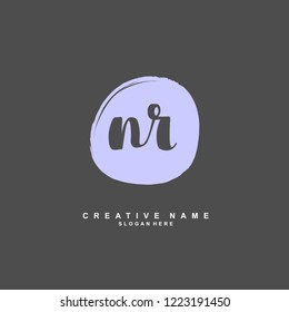 N R NR Initial logo template vector