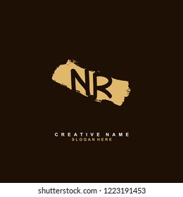 N R NR Initial logo template vector