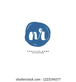 N R NR Initial logo template vector