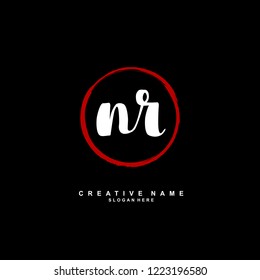 N R NR Initial logo template vector