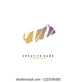 N R NR Initial logo template vector