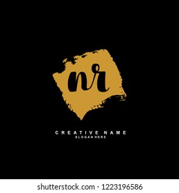 N R NR Initial logo template vector