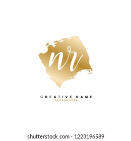 N R NR Initial logo template vector