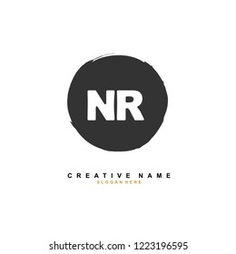 N R NR Initial logo template vector