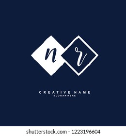 N R NR Initial logo template vector