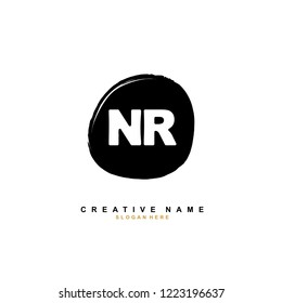 N R NR Initial logo template vector