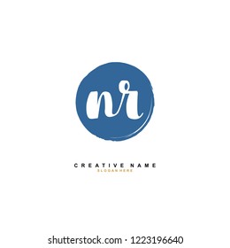 N R NR Initial logo template vector