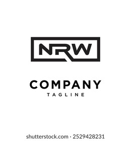 N R W square logo icon vector