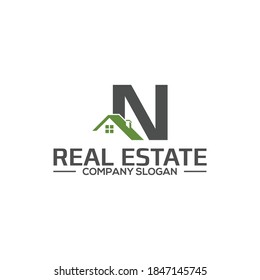 N Real Estate Logo, Vektorgrafik