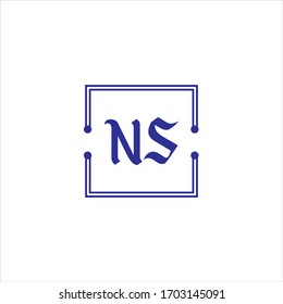 N S letter logo abstract design