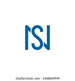 N S / S N letter logo design