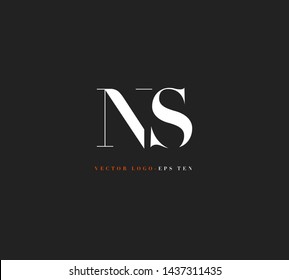 N & S letters Joint logo icon vector for business card and corporate identity.