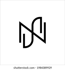 N S Logo-Design, Vektorsymbol
