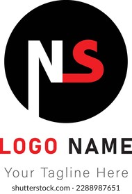 N S Logo. NS Letter Design Vector. Letter Logo. Simple Logo