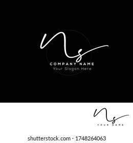  N S NS Initial letter handwriting and signature logo.	
