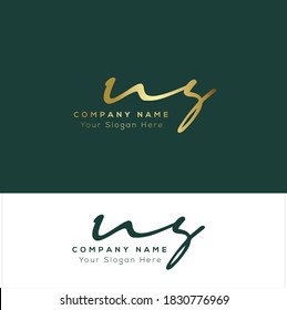 N S NS Letra inicial manuscrita y logotipo de firma. Logo inicial del vector de belleza .Moda, boutique, floral y botánica