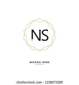 N S NS Initial logo letter with minimalist concept. Vector with scandinavian style logo.