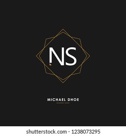 N S NS Initial logo letter with minimalist concept. Vector with scandinavian style logo.
