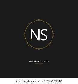 N S NS Initial logo letter with minimalist concept. Vector with scandinavian style logo.