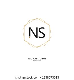 N S NS Initial logo letter with minimalist concept. Vector with scandinavian style logo.