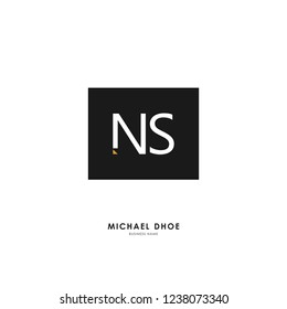 N S NS Initial logo letter with minimalist concept. Vector with scandinavian style logo.
