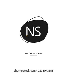 N S NS Initial logo letter with minimalist concept. Vector with scandinavian style logo.