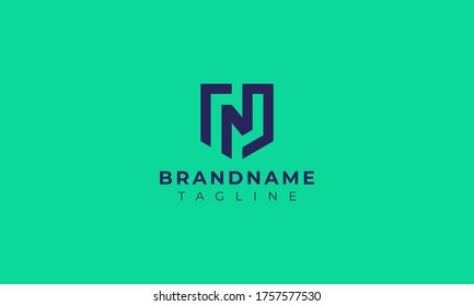 N Schild Logo Design . abstrakter Buchstabe N im Schild. einfaches und modernes Logo-Design. Vektorgrafik