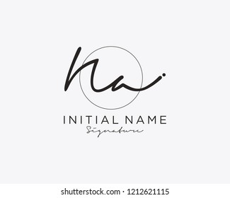 N A Signature initial logo template vector