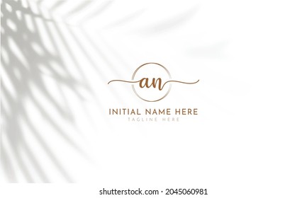AN N A Signature initial logo template vector