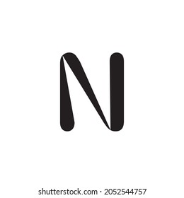 
Un diseño de logotipo sencillo con color negro y fondo blanco. Logotipo de letra atractiva n