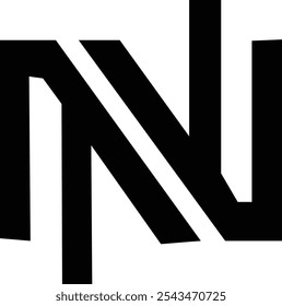 N N Design de logotipo de estilo simples