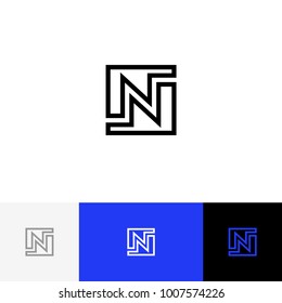 N Square Vector Minimalism Logo Icon: vector de stock (libre de ...