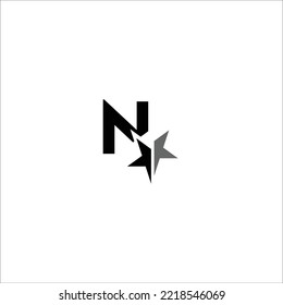 N star vector logo design