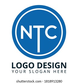  N T C Letter With Circle Professional Logo Design