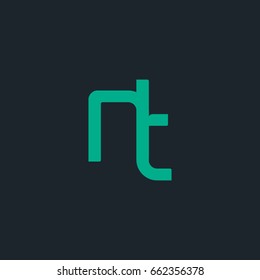 N T joint logo letter design template